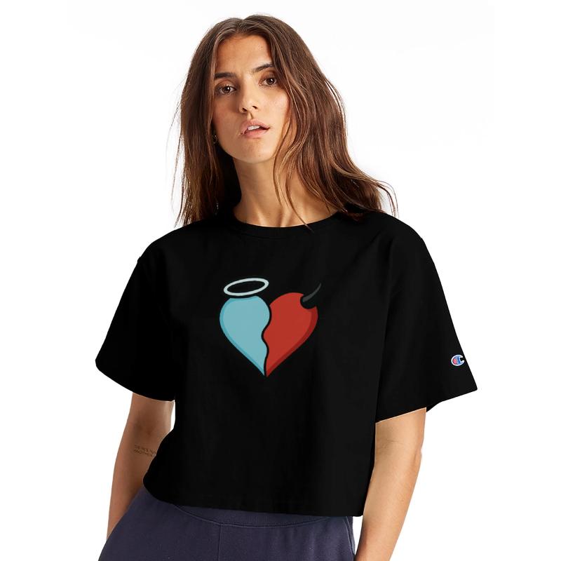 Divided Heart Good and Evil Contrast Angel, Devil