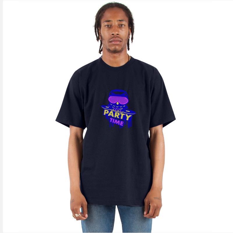 DJ Owl Party Time Graffiti Club Music Text Saying