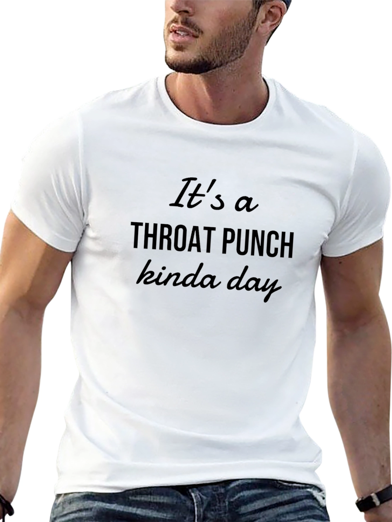 Throat Punch Kinda Day Black T-Shirt