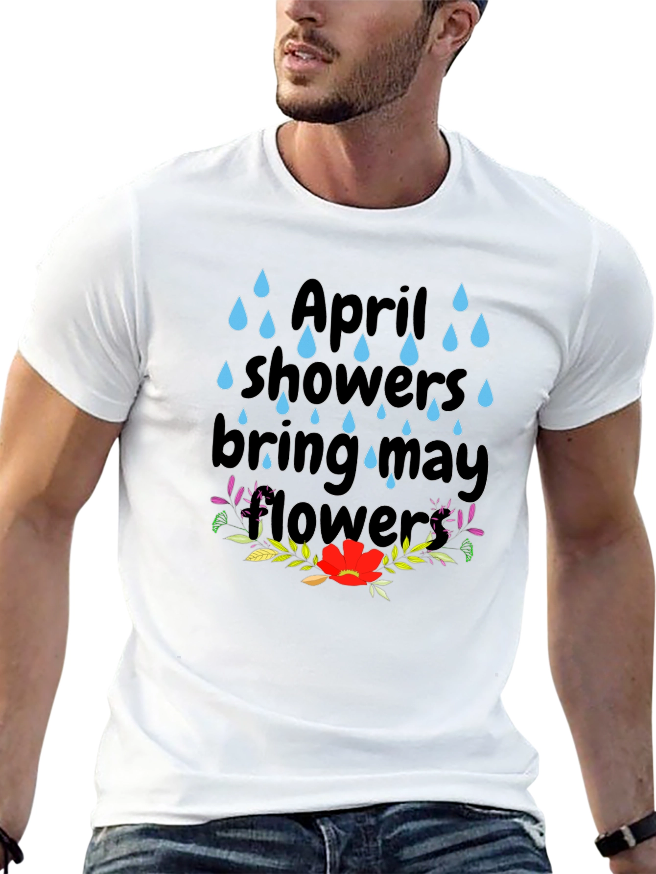 April Showers T-Shirt - Spring Flowers Tee