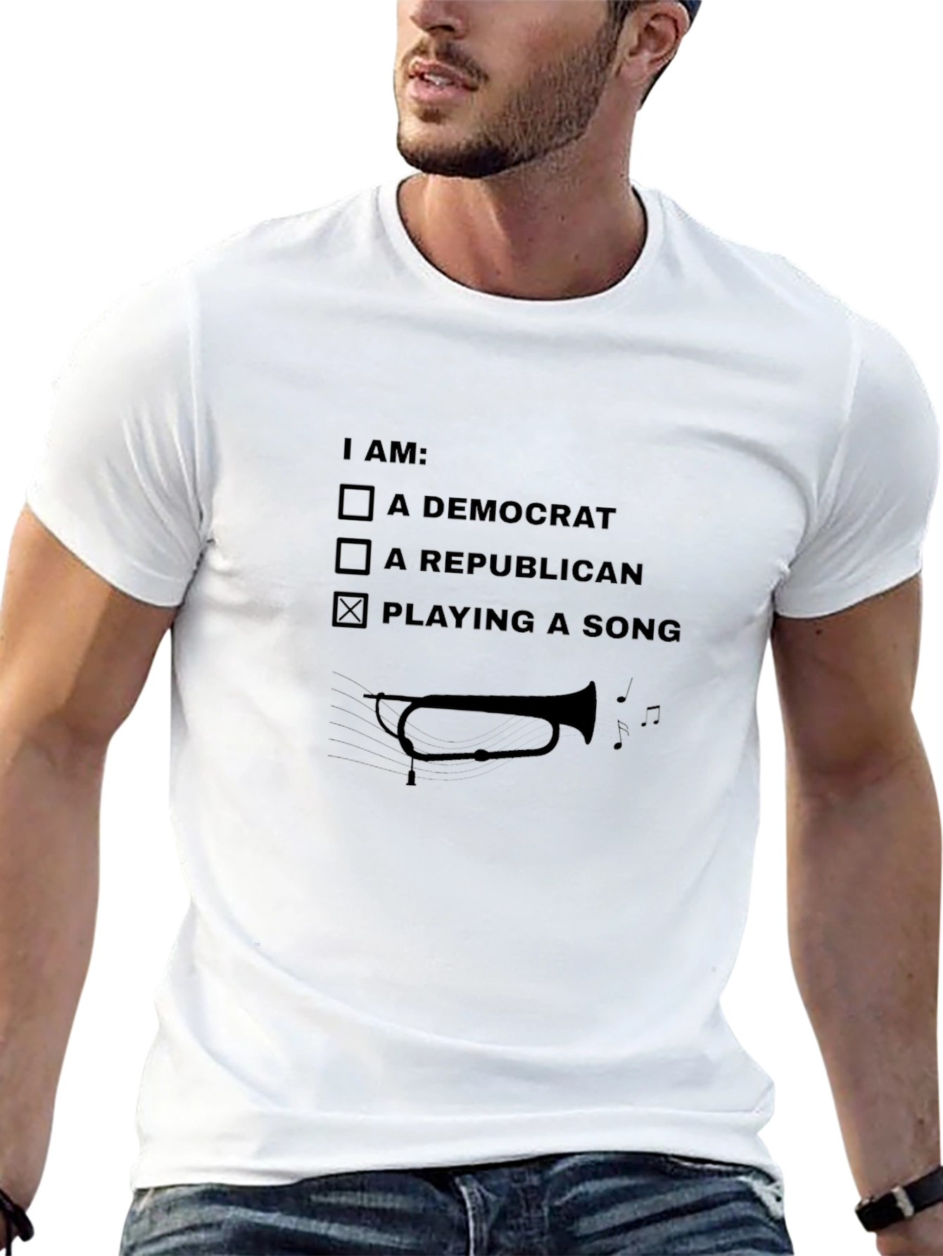 I Am Playing A Song T-Shirt Trumpet Music Tee