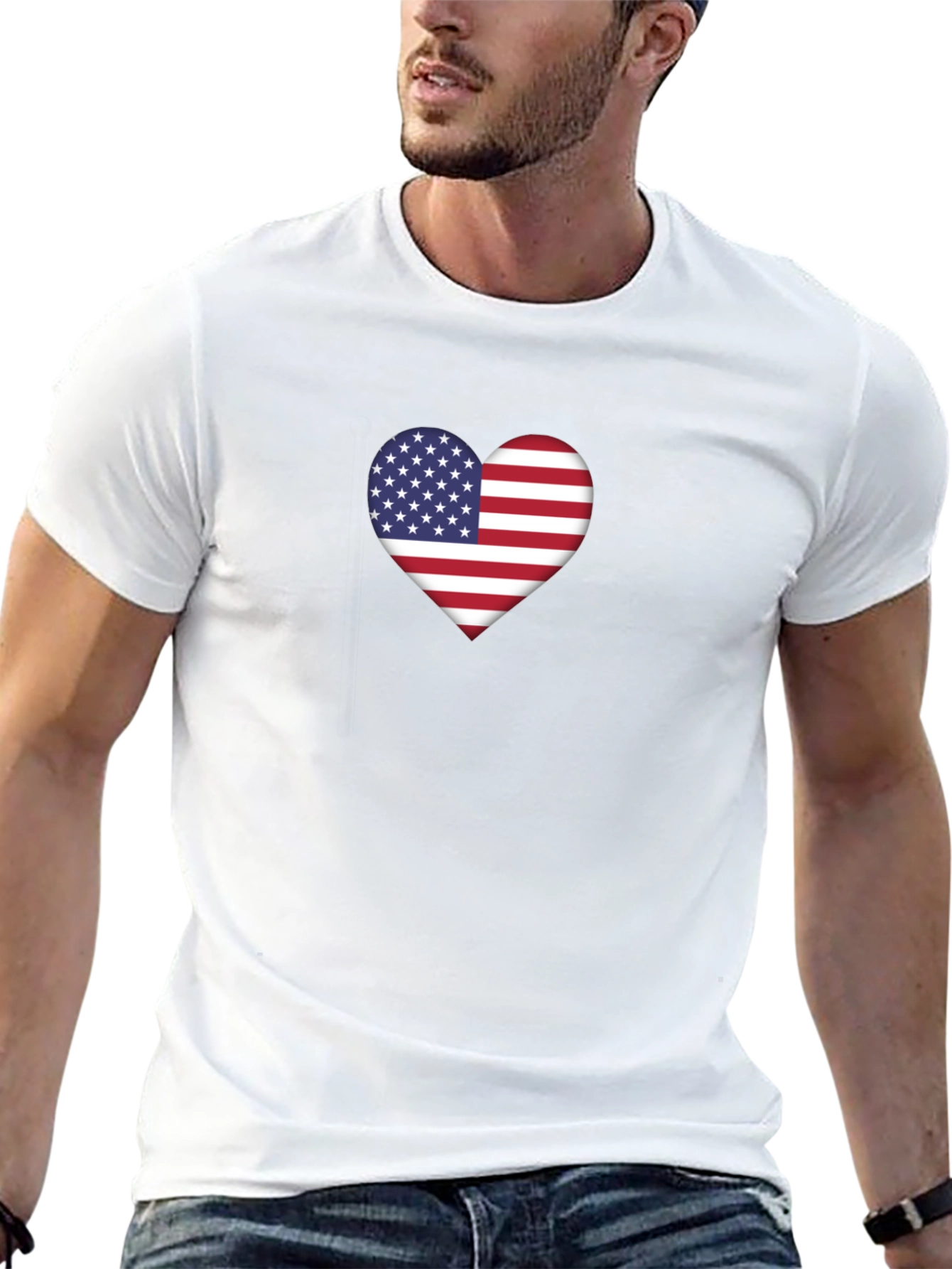 American Flag Heart T-Shirt