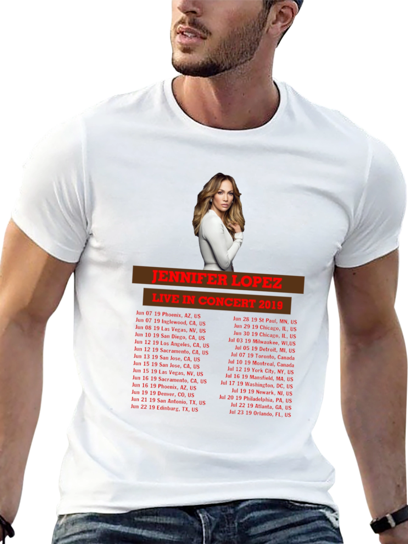 Jennifer Lopez Concert 2019 Black T-Shirt