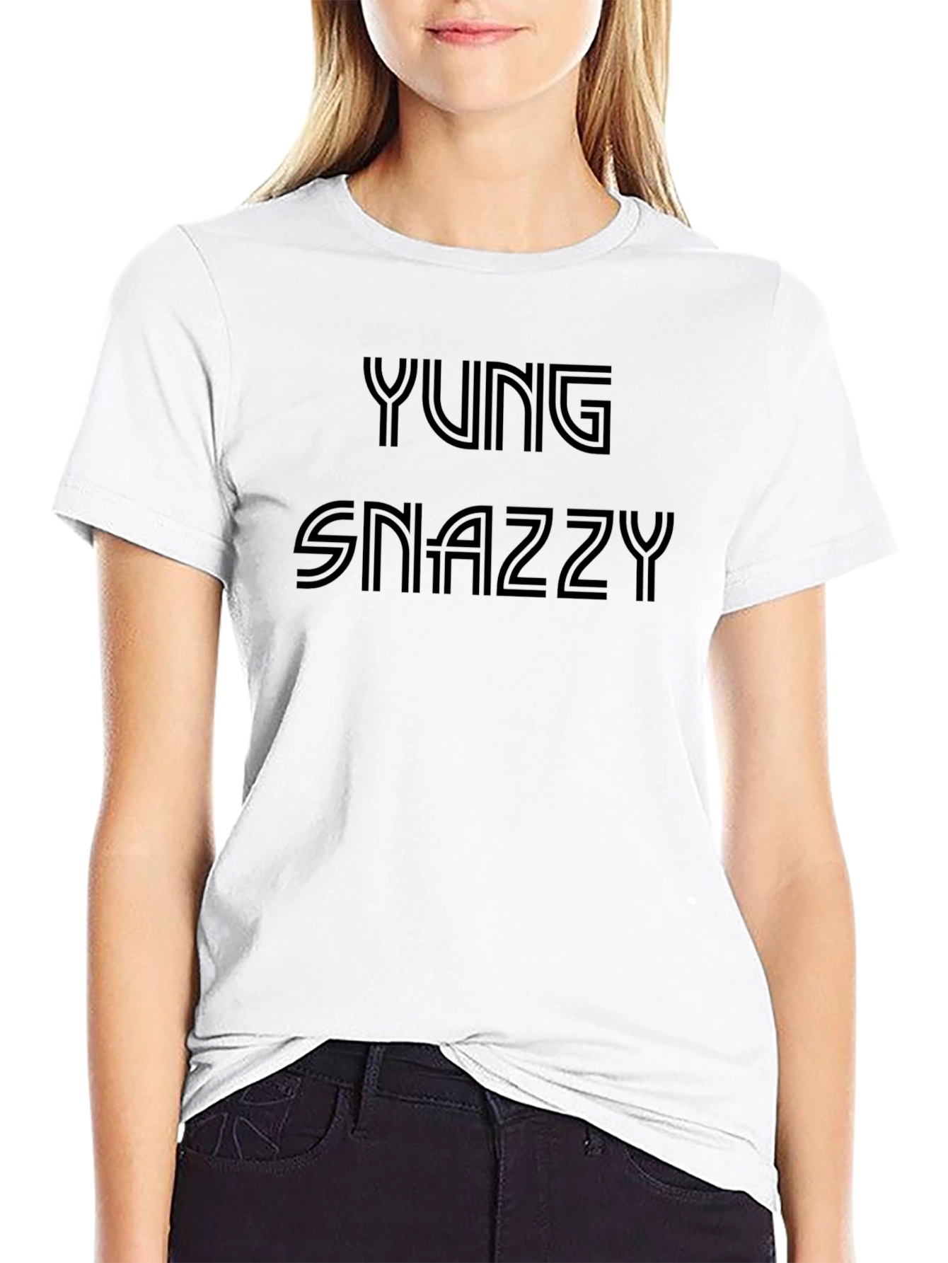 Yung Snazzy Black Graphic Tee