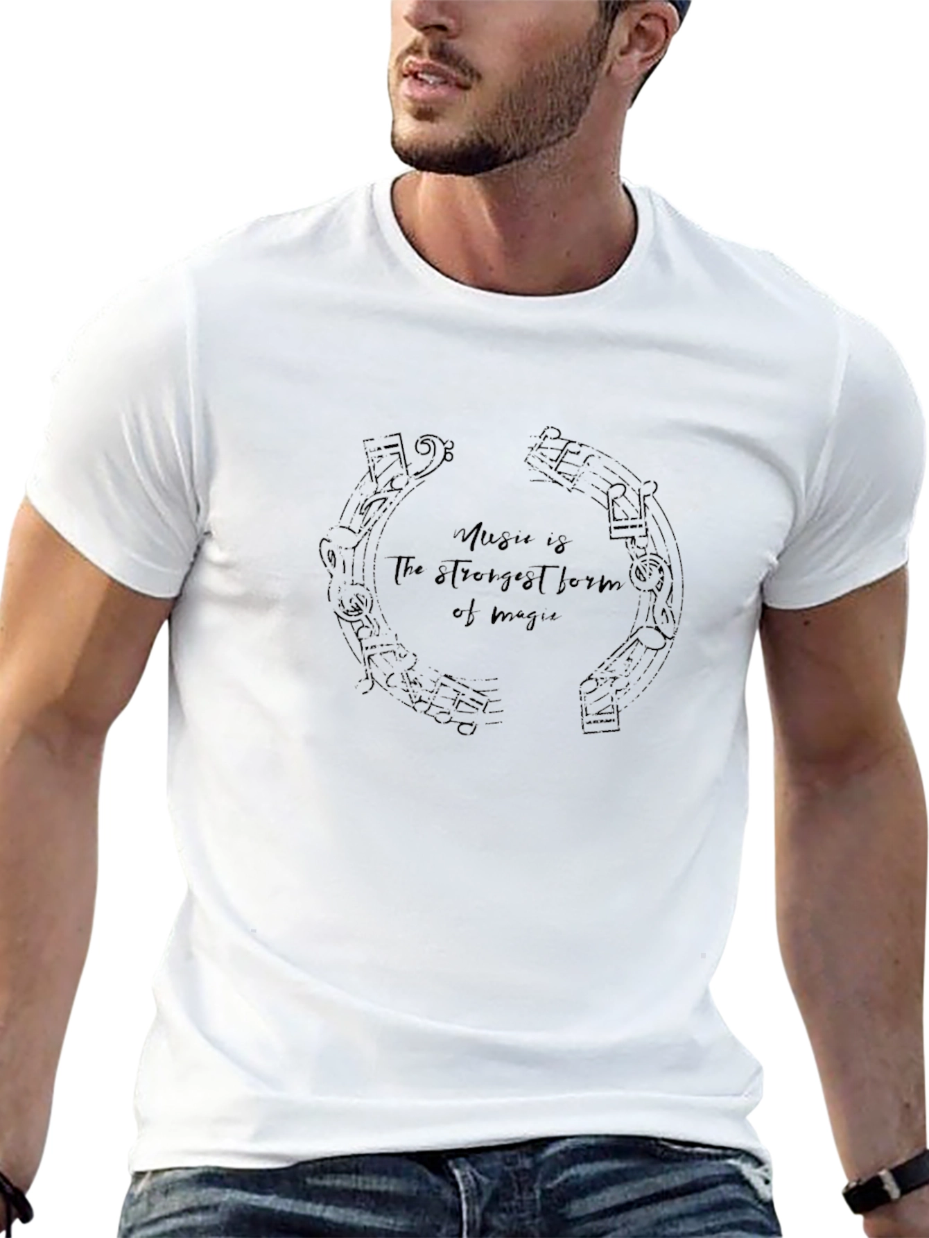 Music is Magic Black Graphic Tee
