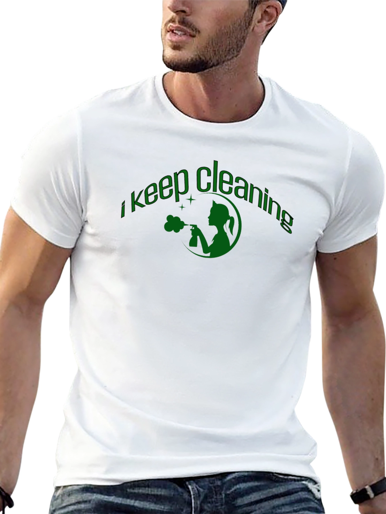 I Keep Cleaning T-Shirt - Black
