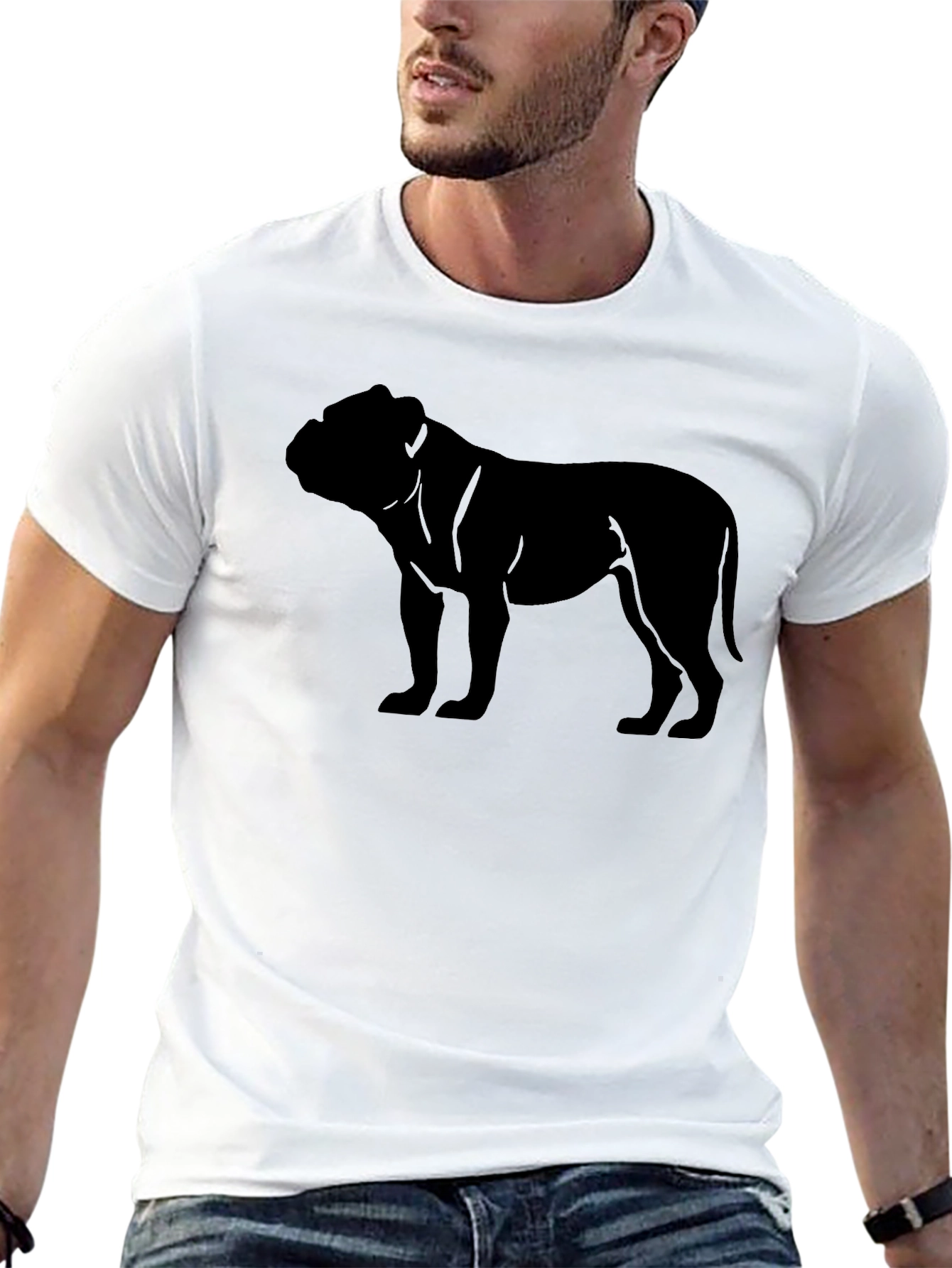 Bulldog Silhouette Black T-Shirt