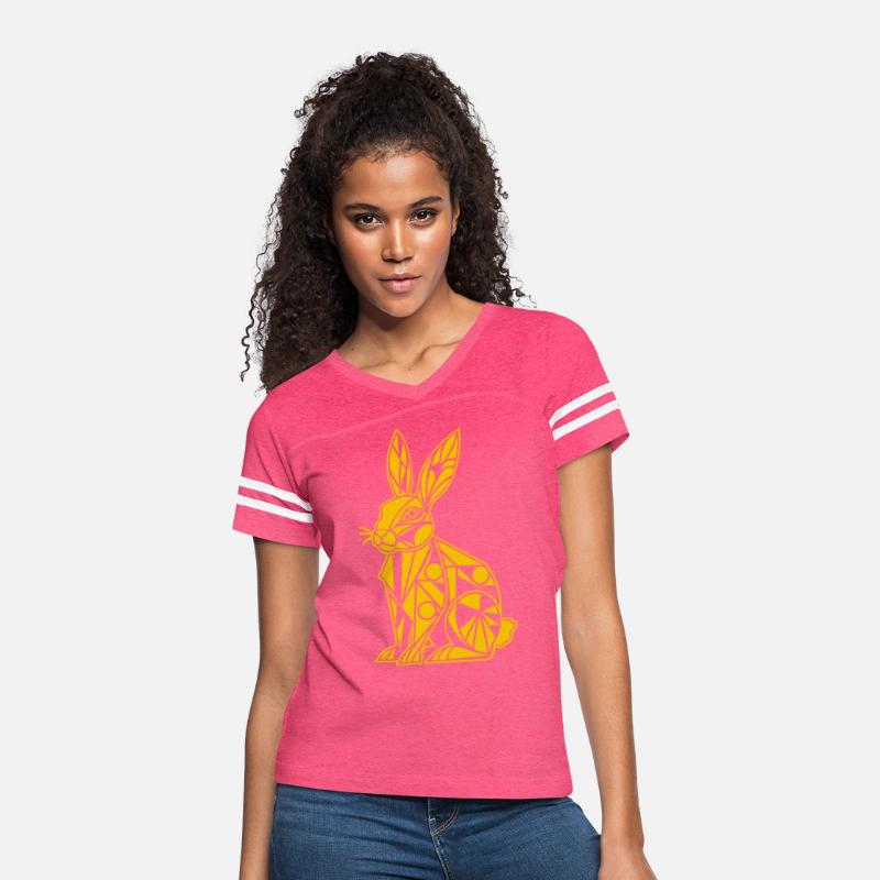 Geometric Farm Animal Graphic: Rabbit Art
