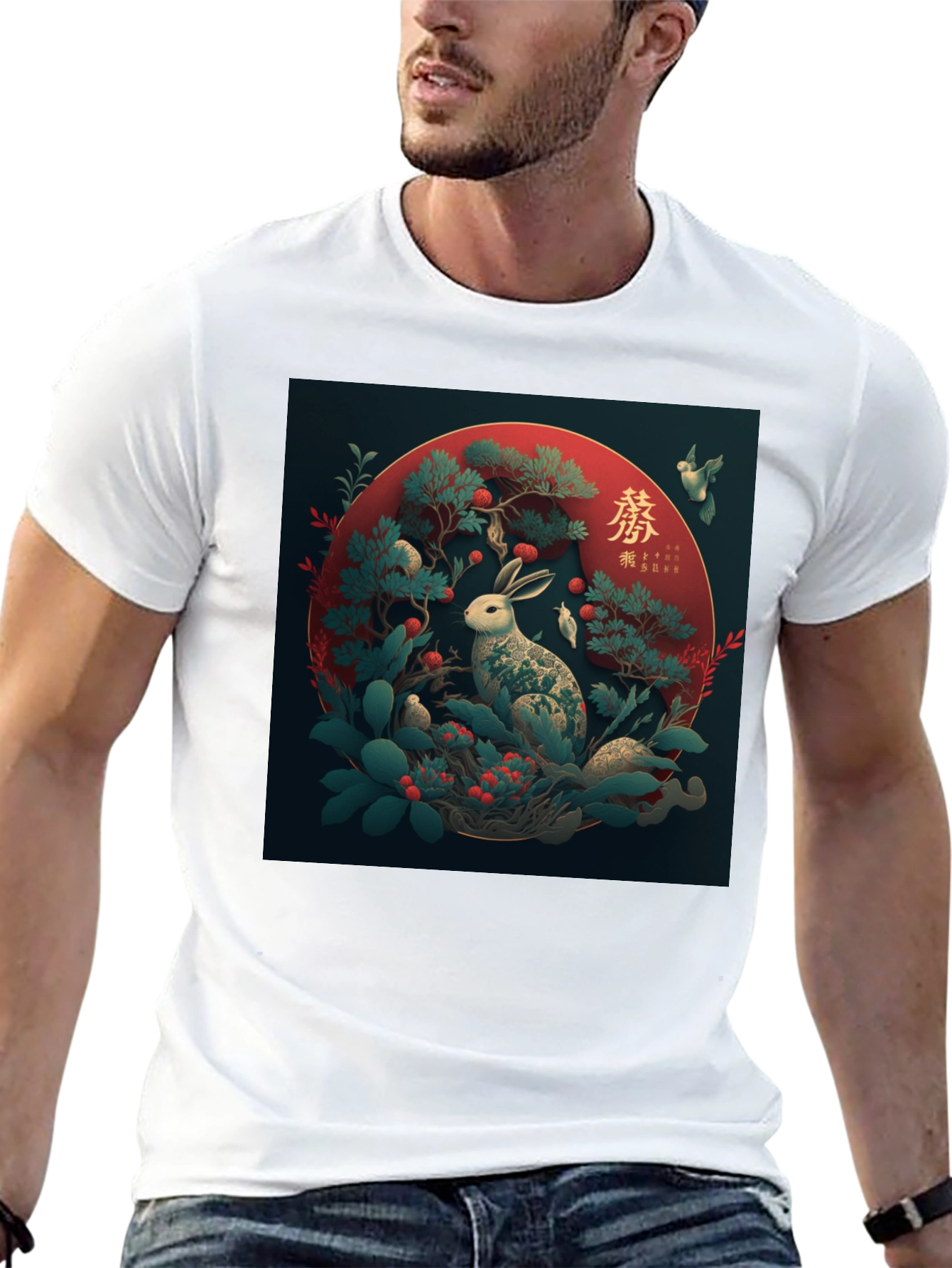 Rabbit Art Graphic Tee