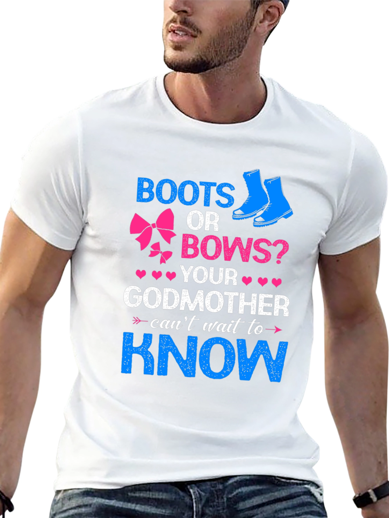 Boots or Bows Gender Reveal T-Shirt