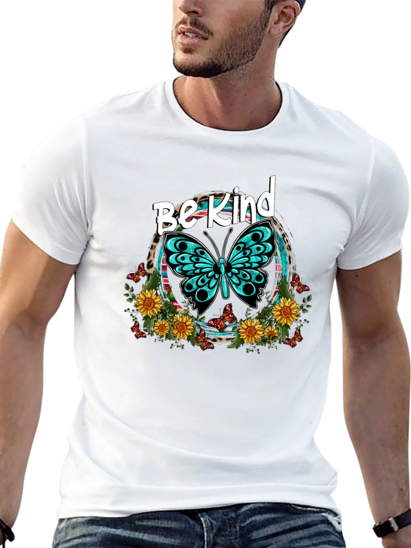 Be Kind Butterfly Graphic Tee - Unisex Black T-Shirt