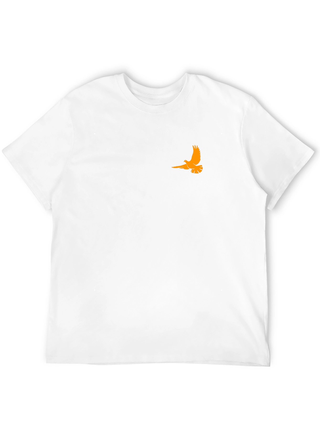 Black T-Shirt with Orange Bird Design