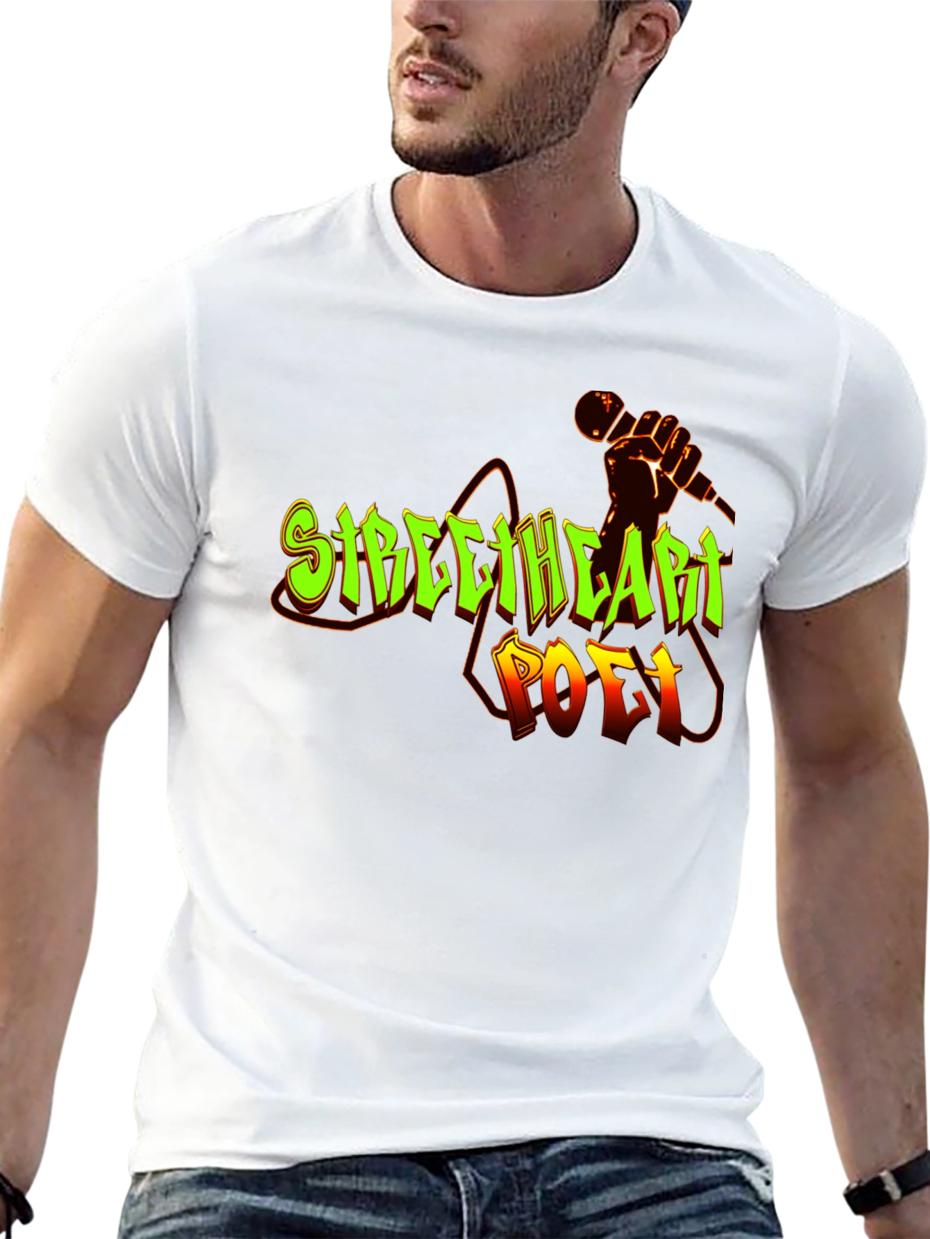 Streetheart Poet Black Graphic T-Shirt