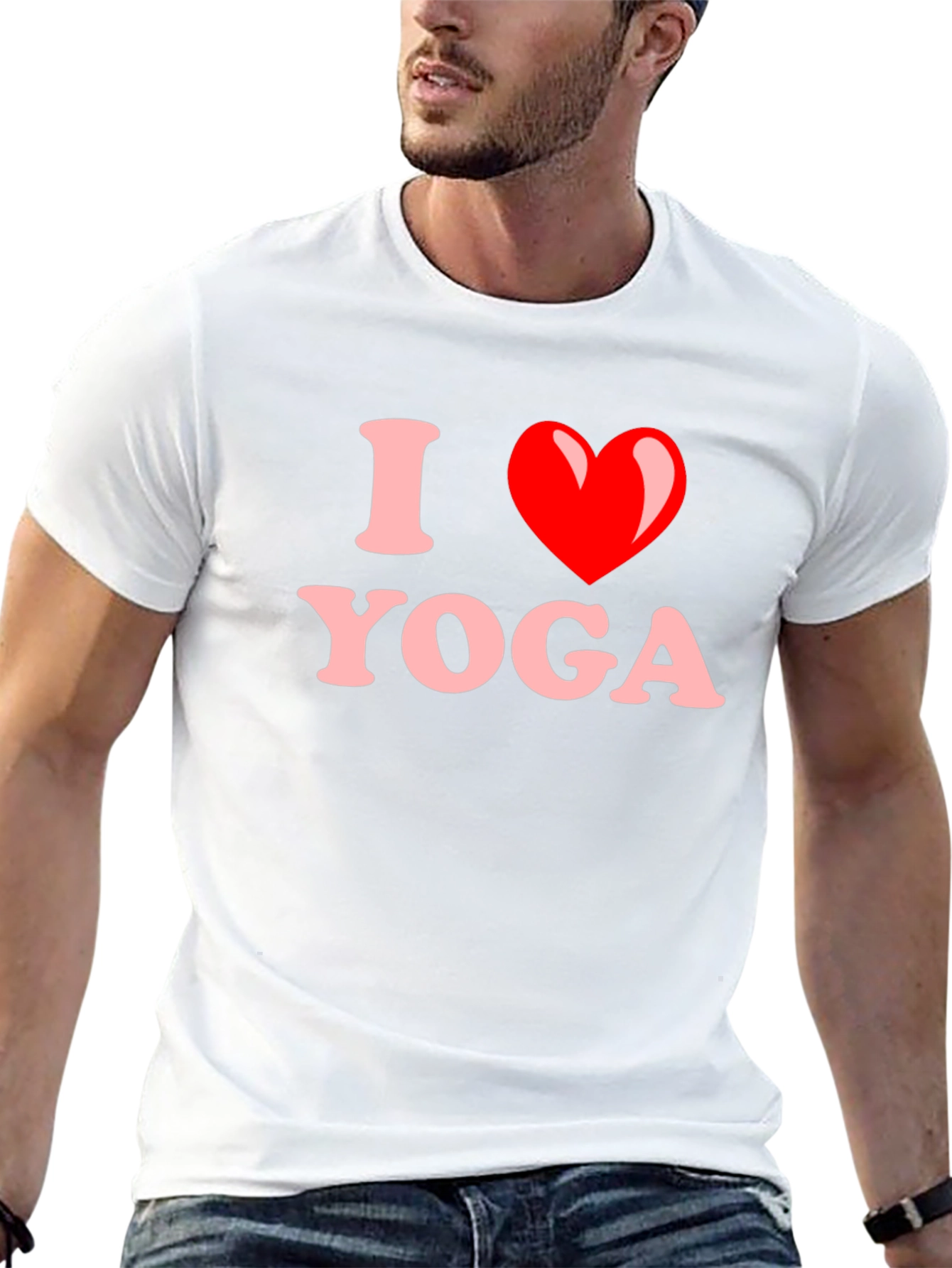 I Heart Yoga T-Shirt - Black Cotton Tee