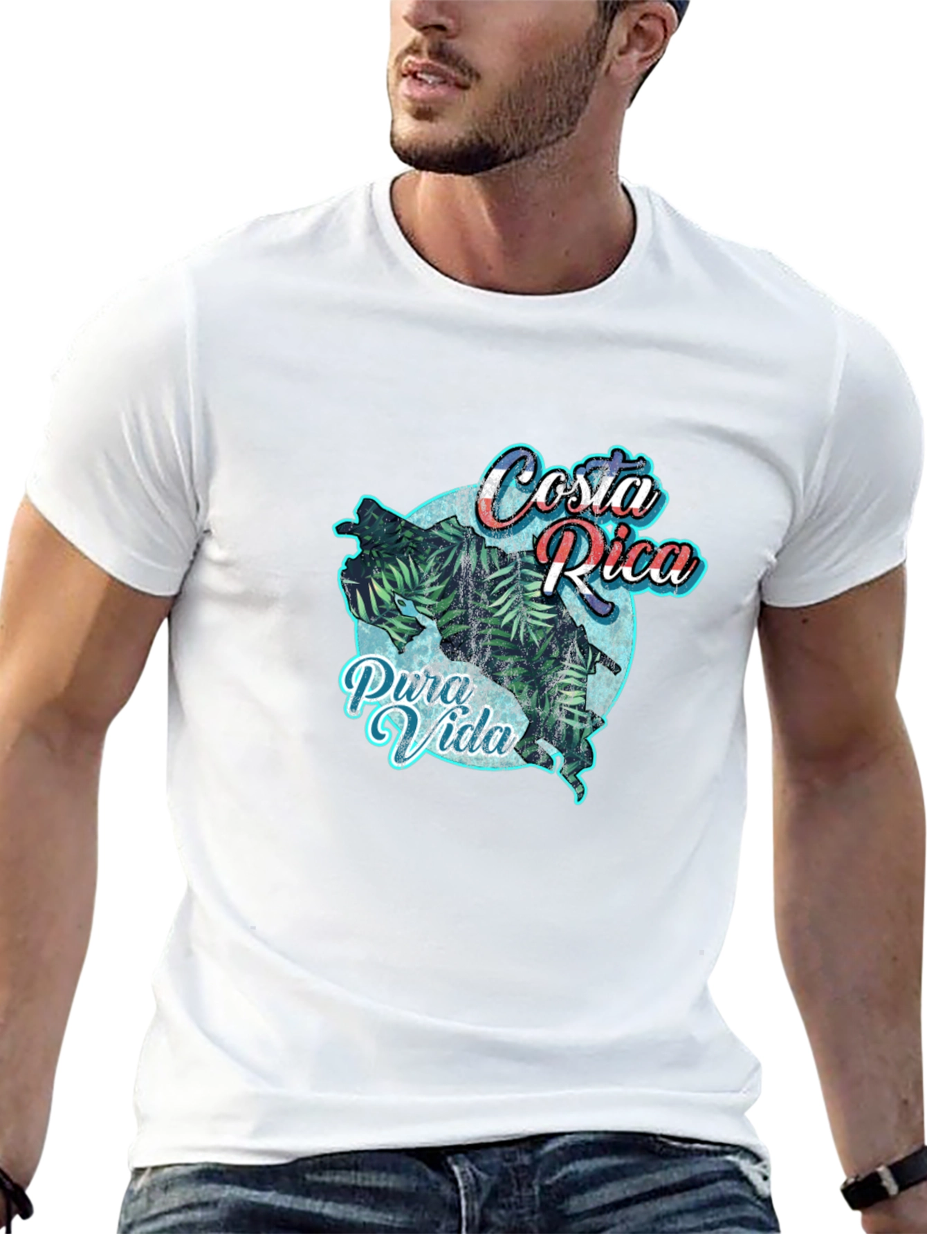 Costa Rica Pura Vida Graphic Tee - Tropical T-Shirt