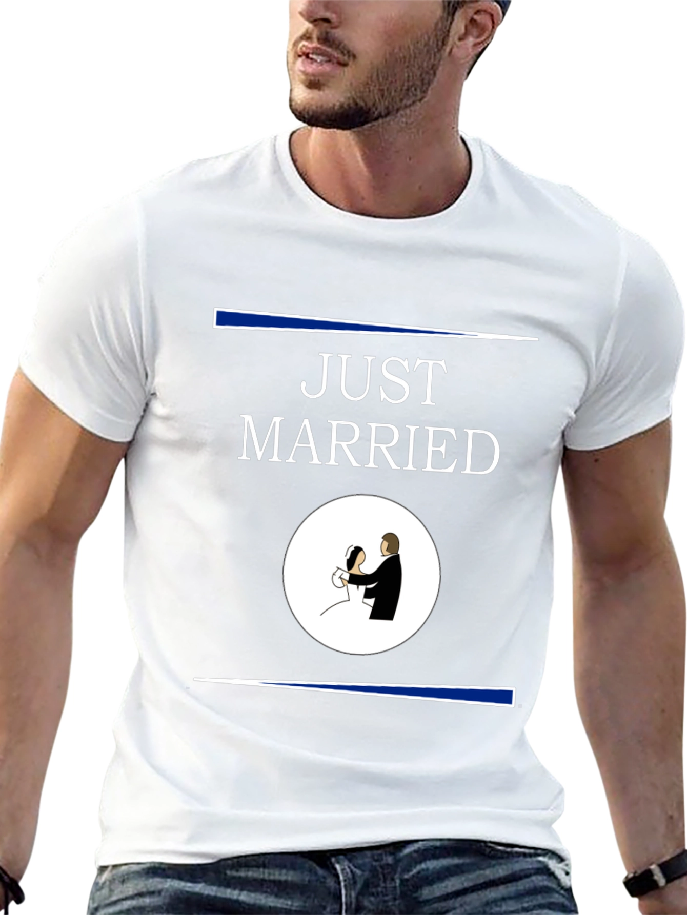Just Married Graphic Tee - Newlywed Celebration