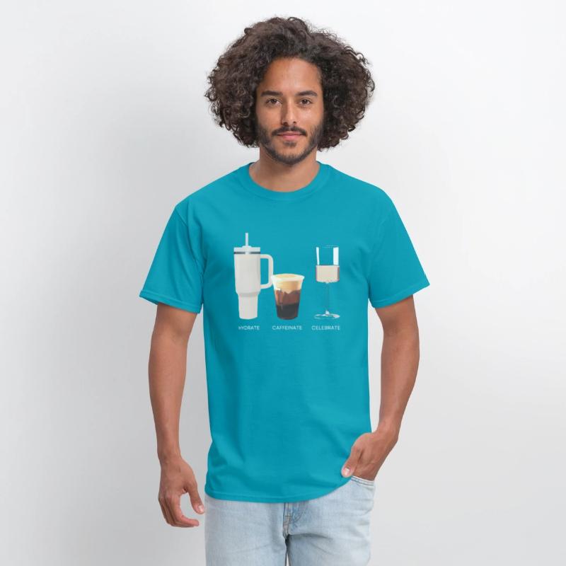 Hydrate Caffeinate Celebrate Water Coffee Rose