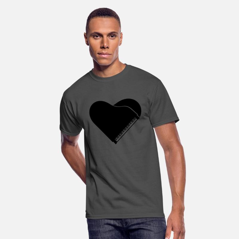 I love Grand Piano Heart Organ Keyboard Music Logo