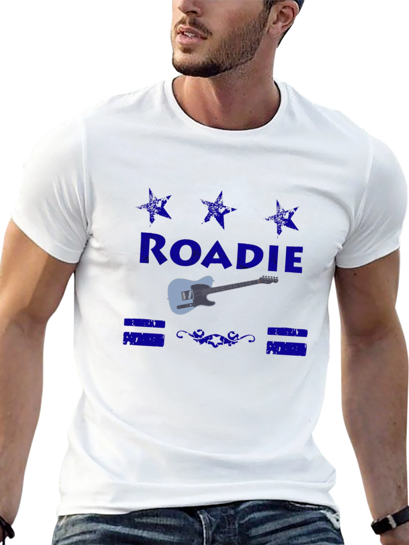 Roadie Guitar T-Shirt - Classic Crew Neck Tee