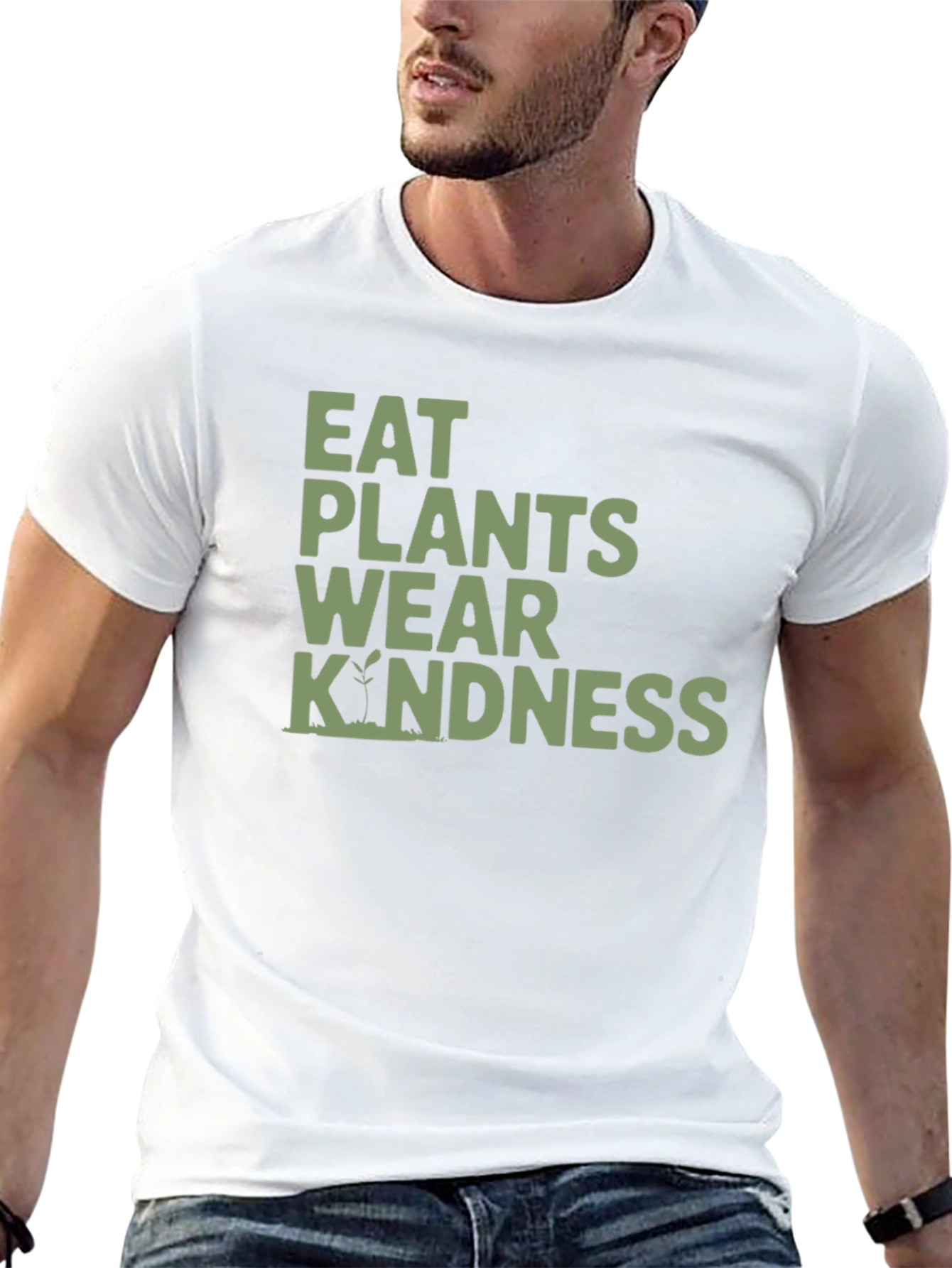 Eat Plants Wear Kindness Graphic Tee