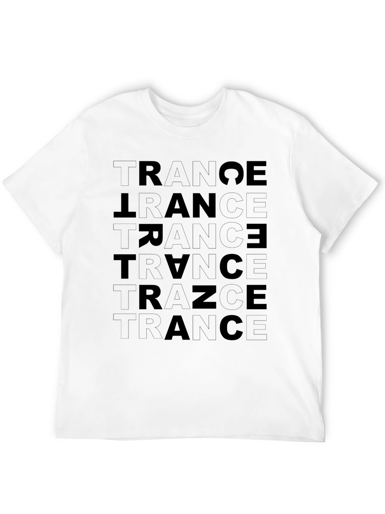 Trance Text Graphic Black T-Shirt
