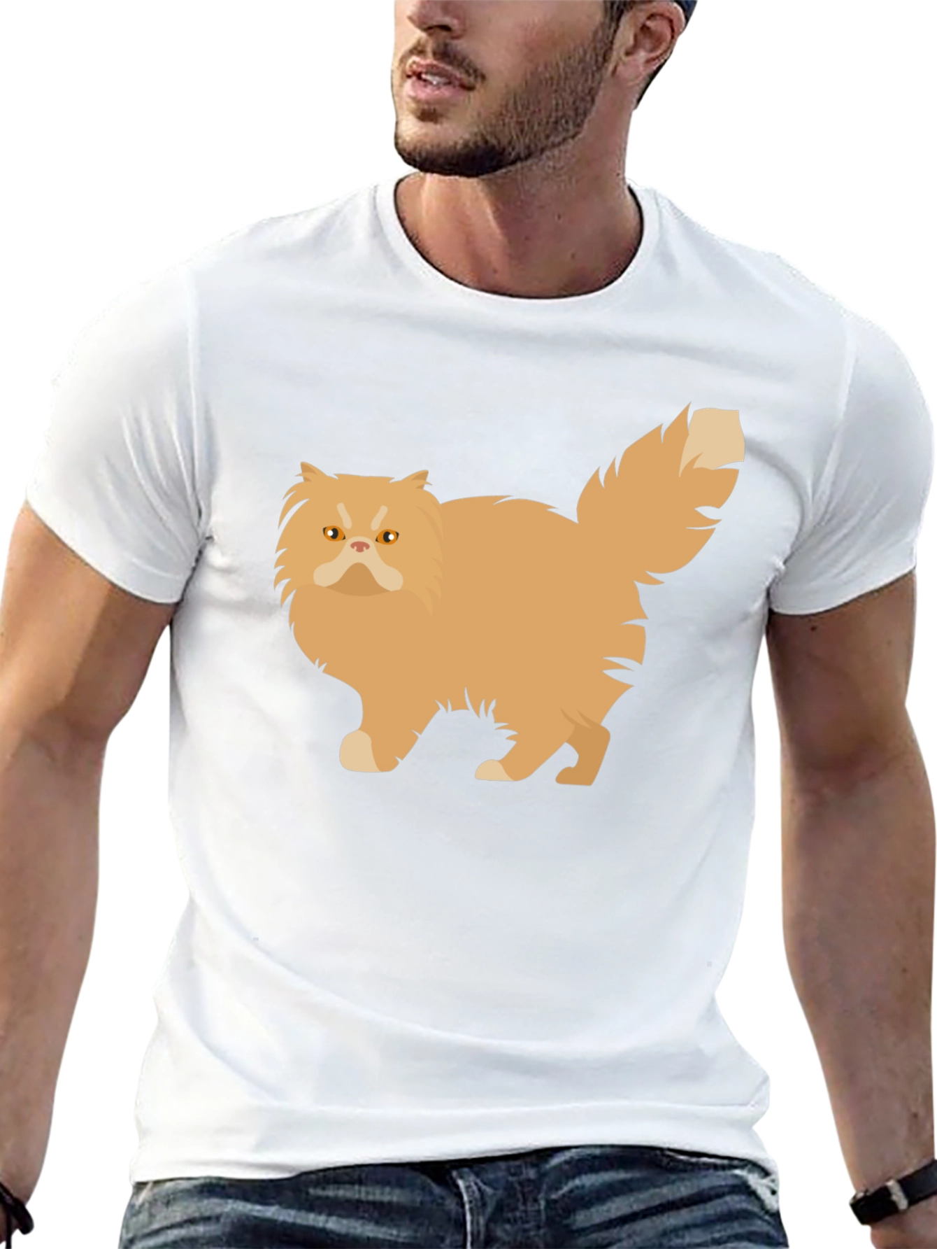 Cat Graphic T-Shirt - Soft Cotton Blend