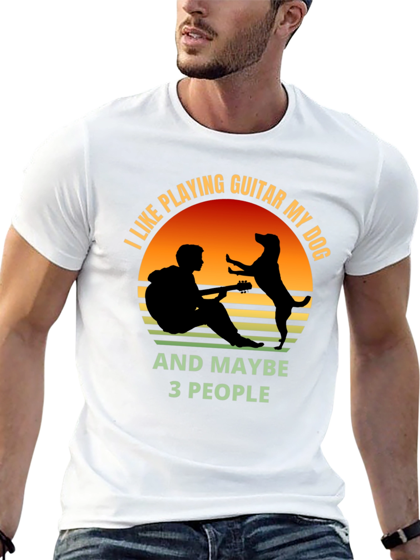 Guitar and Dog Lover T-Shirt