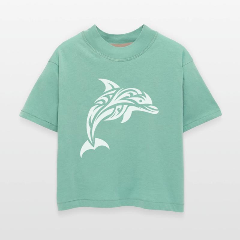 Jumping Cute Tattoo Dolphin