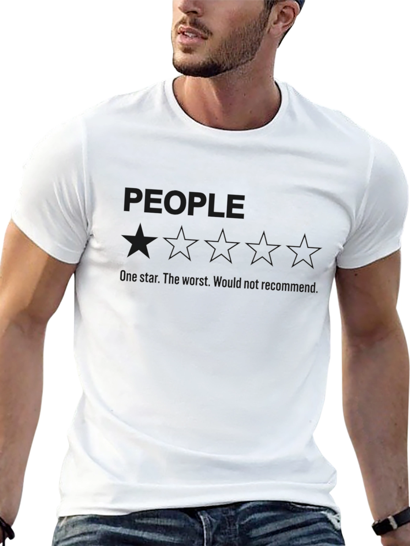 People 3 Stars T-Shirt - Sarcastic Tee