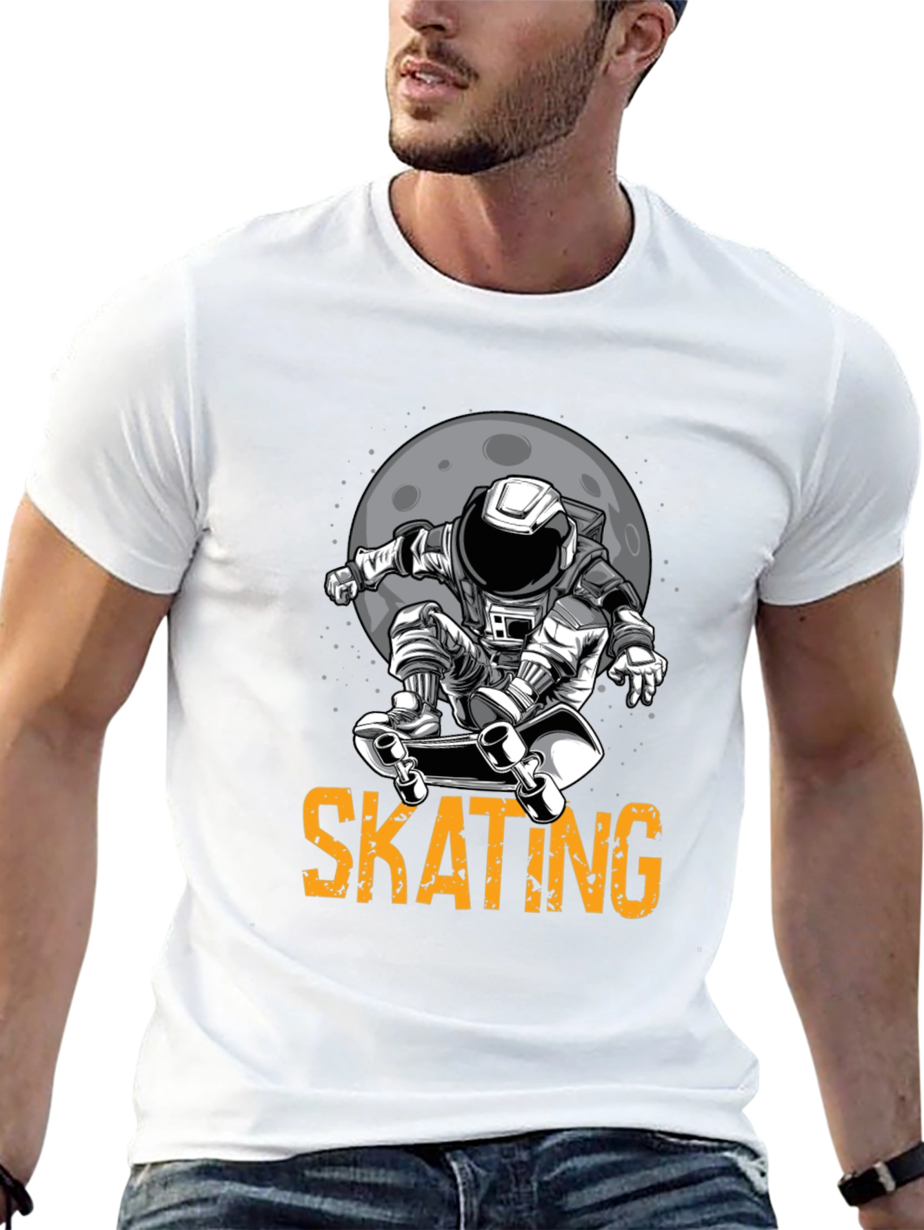 Astronaut Skateboarding T-Shirt - Space Adventure