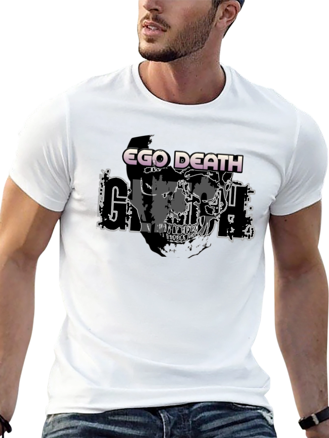 Ego Death Graphic Print Black T-Shirt