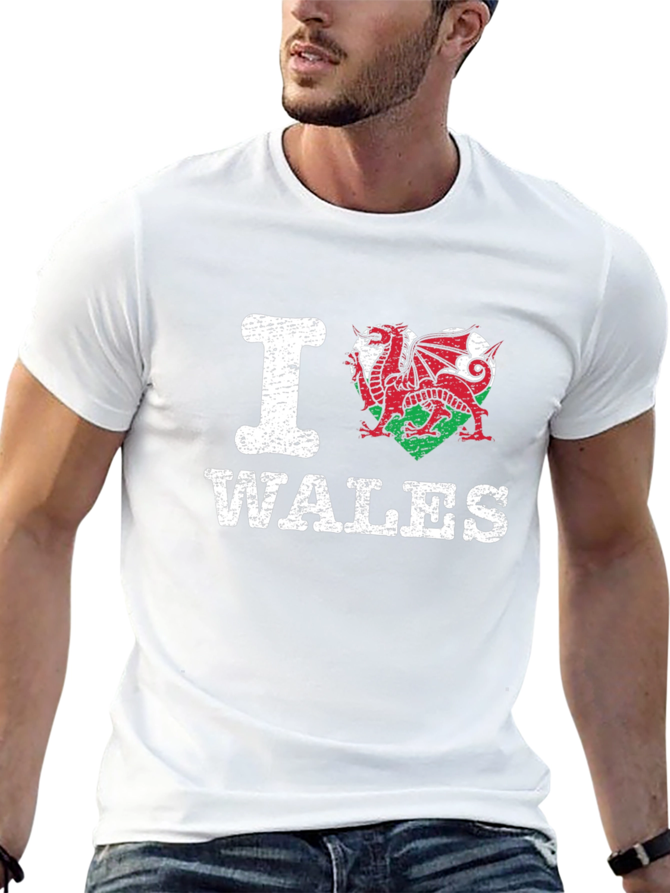 I Heart Wales T-Shirt - Welsh Dragon Pride