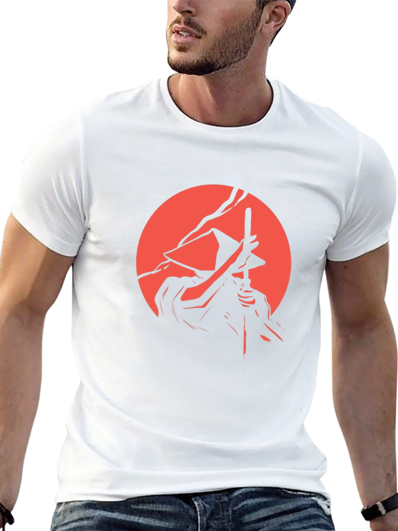 Samurai Graphic Tee - Black Cotton Blend