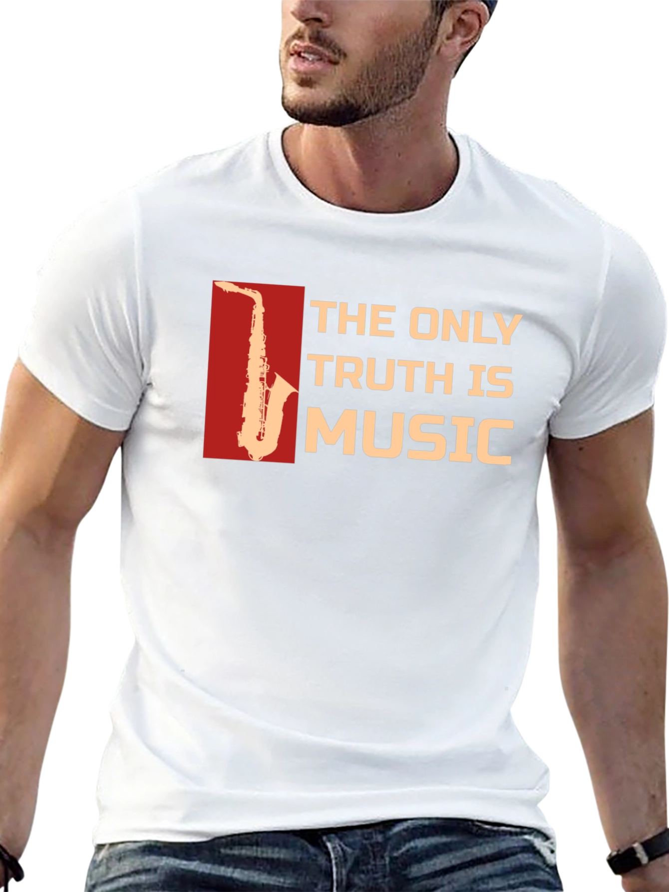 The Only Truth is Music Saxophone T-Shirt