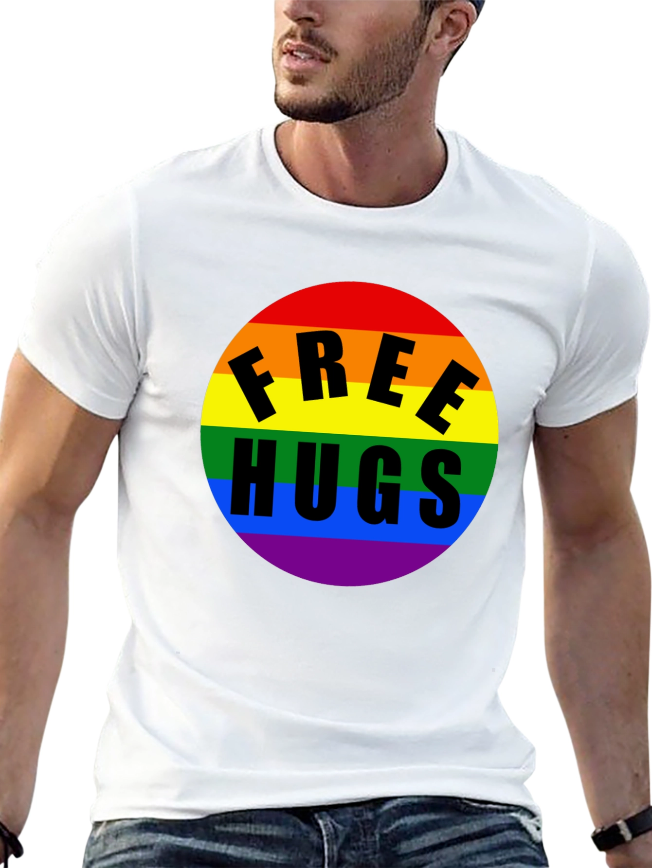 Free Hugs Rainbow Pride T-Shirt