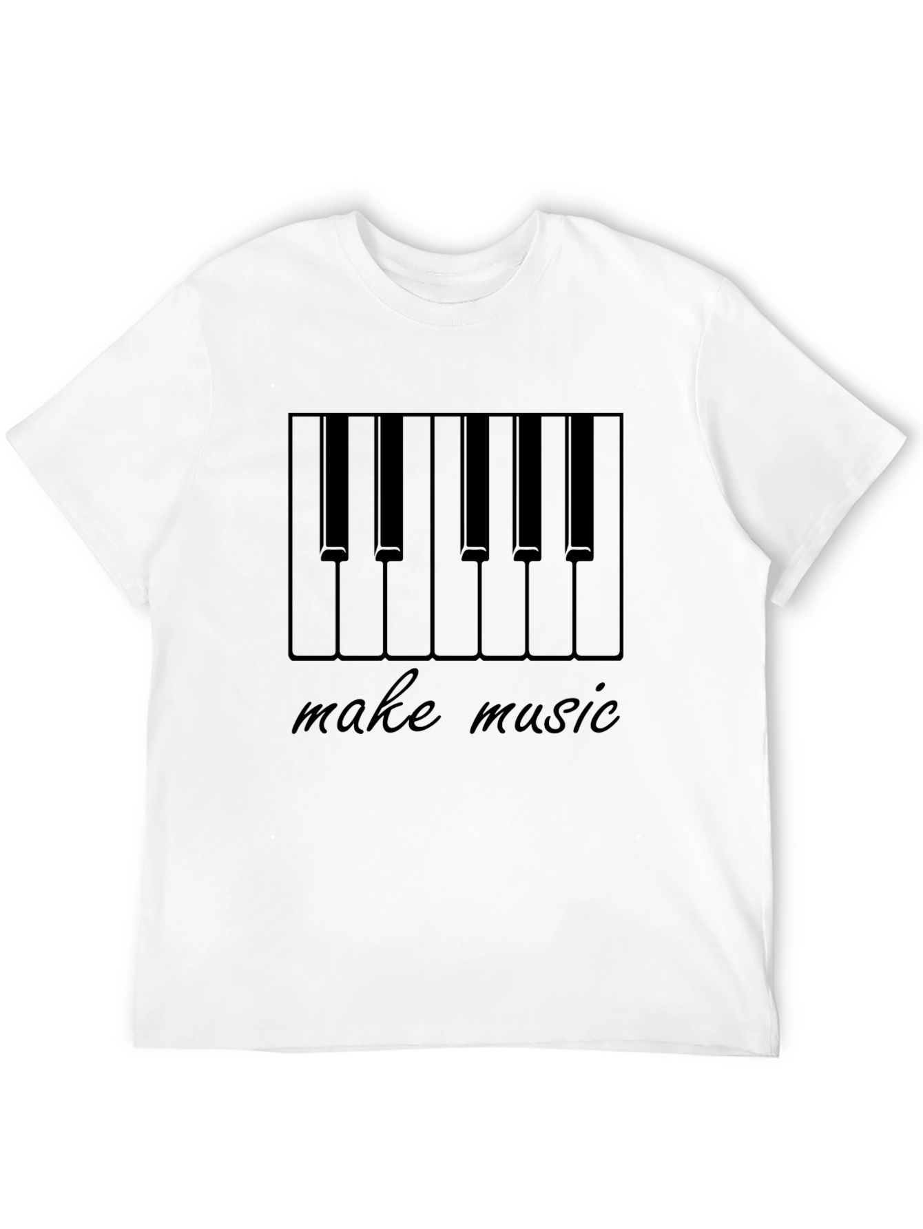 Make Music Piano Keys Black T-Shirt