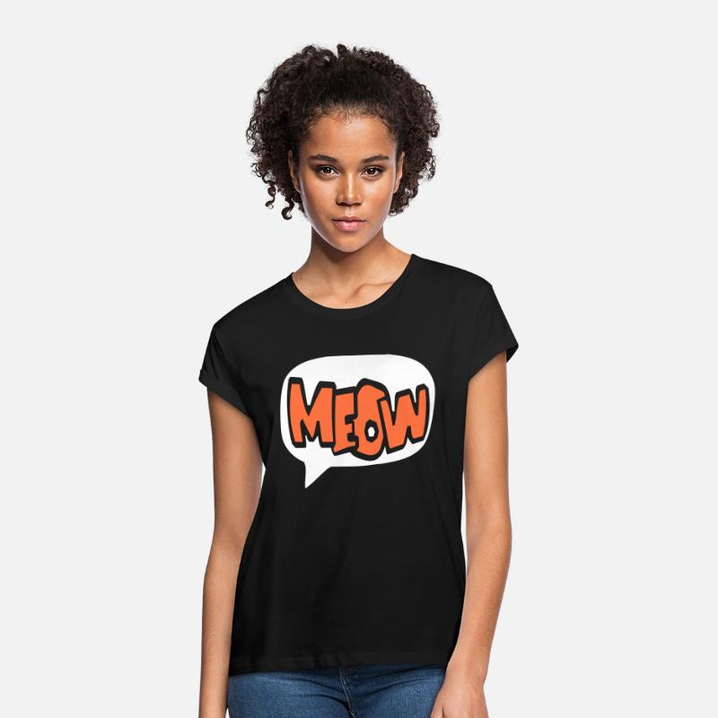 Meow Cat Speech Bubble Cartoon Text Quote Letters