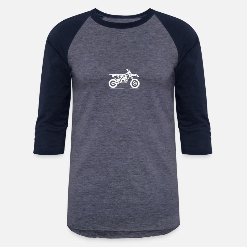 Minimalist Motocross Bike Line Art - white