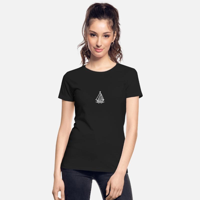 Minimalist Sailboat Line Art - white