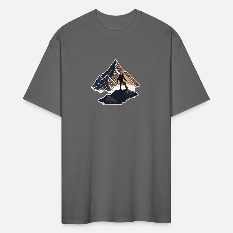 Mountaineer Reaching The Summit