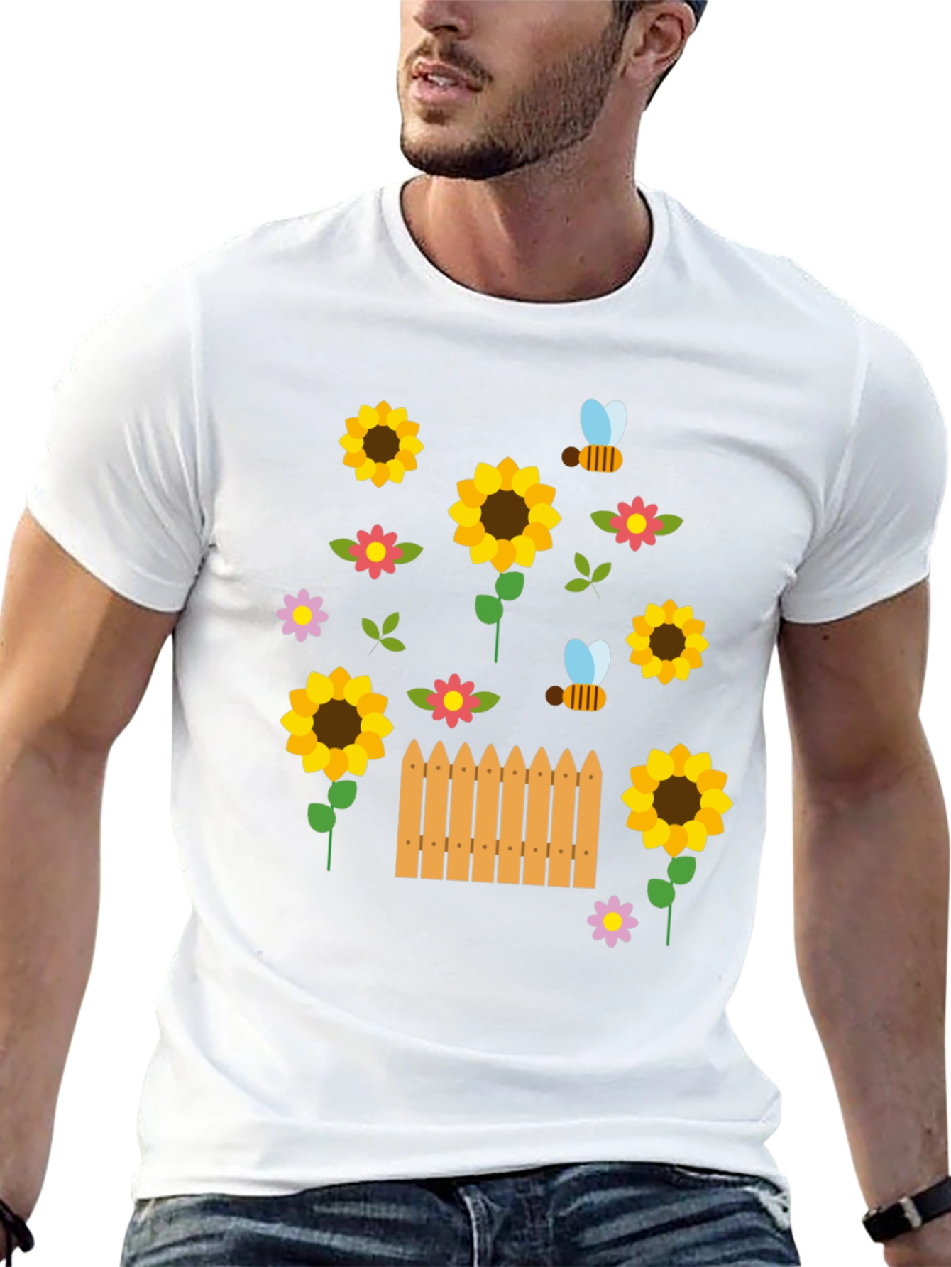 Sunflower Garden T-Shirt - Nature Lover Tee