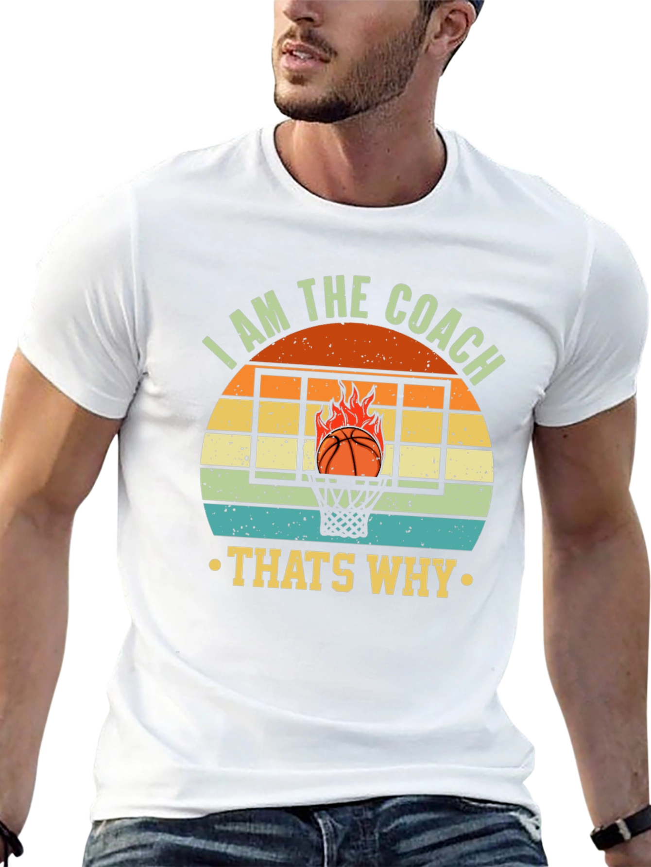I AM THE COACH Basketball Graphic T-Shirt
