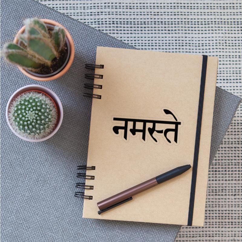 Namaste Sanskrit written shade picture