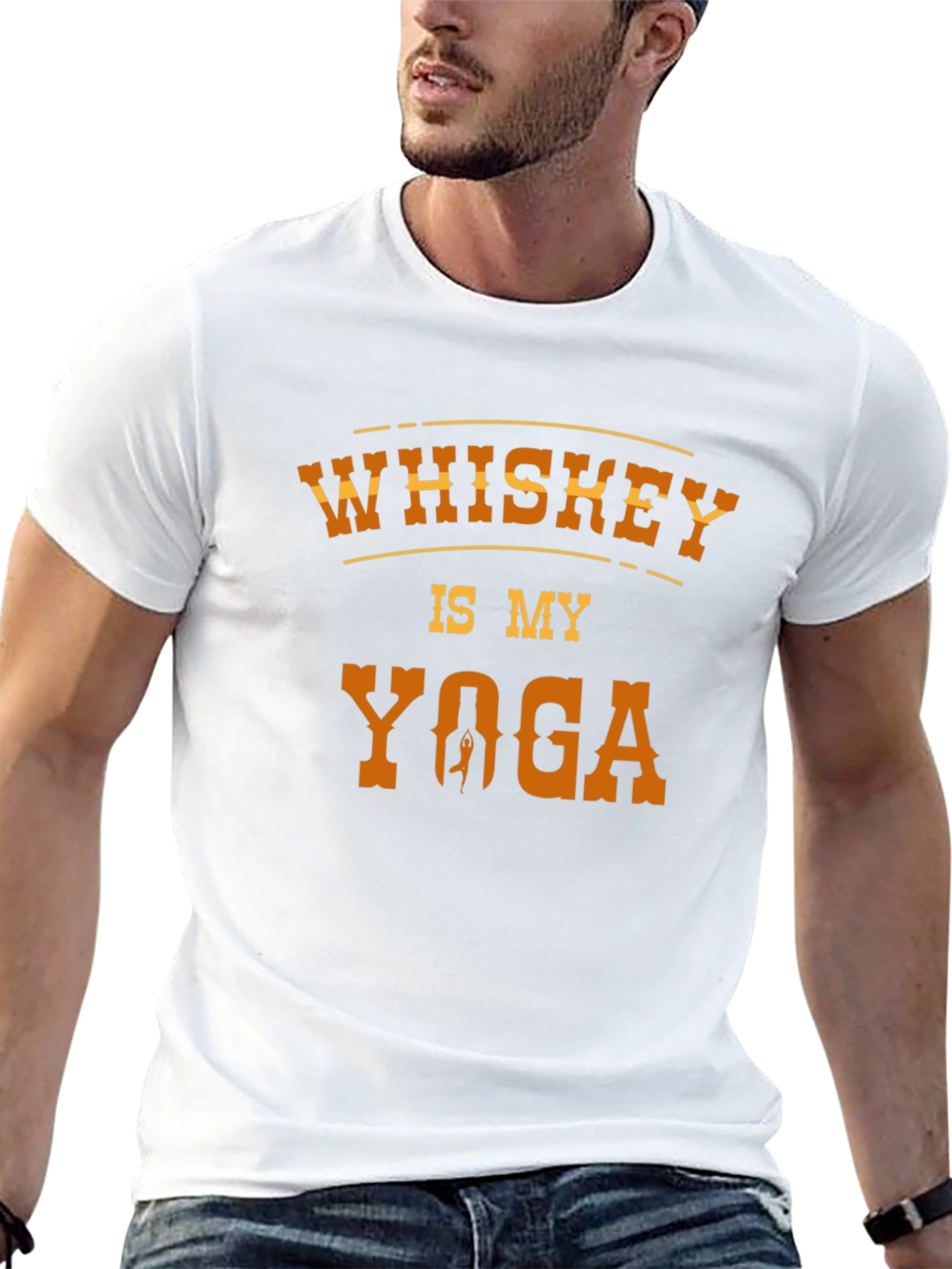 Whiskey is My Yoga T-Shirt Funny Alcohol Tee