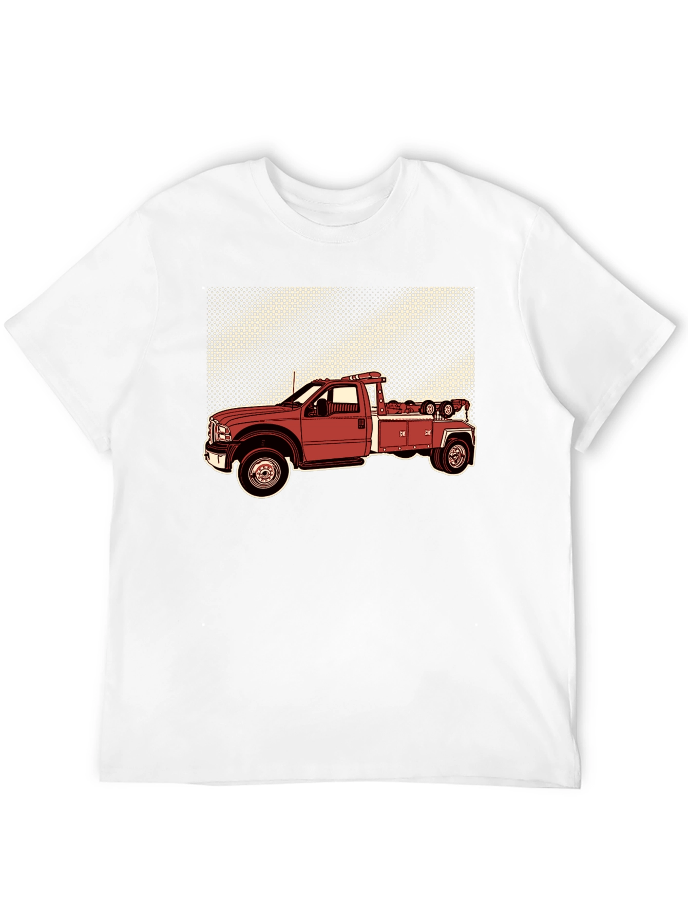 Tow Truck Graphic T-Shirt - Black Cotton Tee