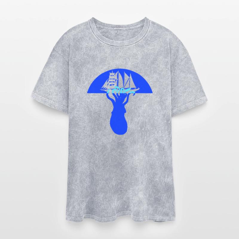 Octopus Ship Attack Sailing Sailboat Sea Monster