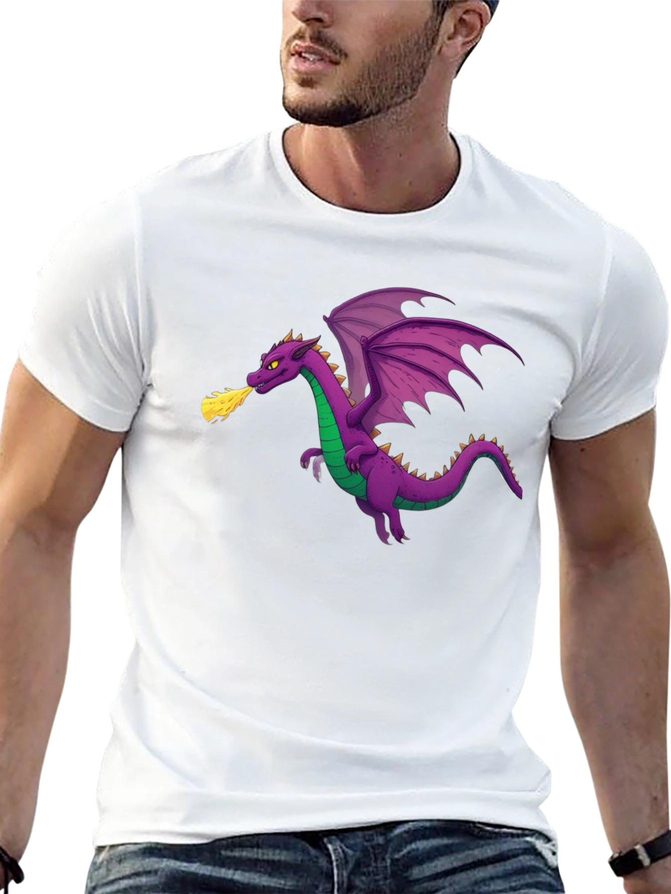 Dragon Graphic T-Shirt - Black Cotton Tee