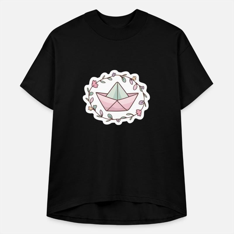 Paper boat with flowers -cute-