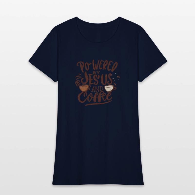 Powered By Jesus and Coffee -Christian Design