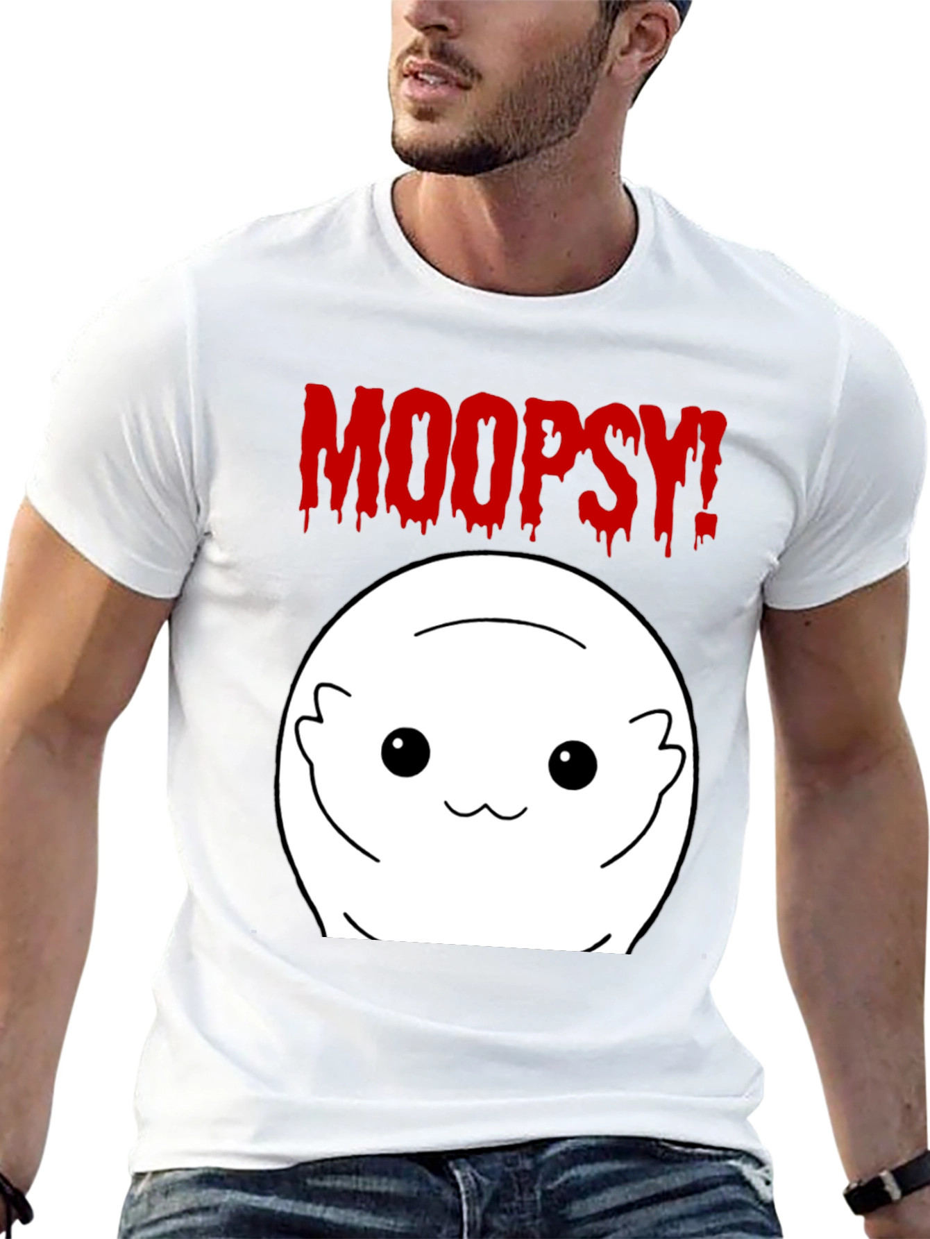 Moopsy Graphic Tee - Upside Down Cute Character
